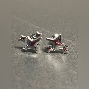 Silver Star Shaped Earrings